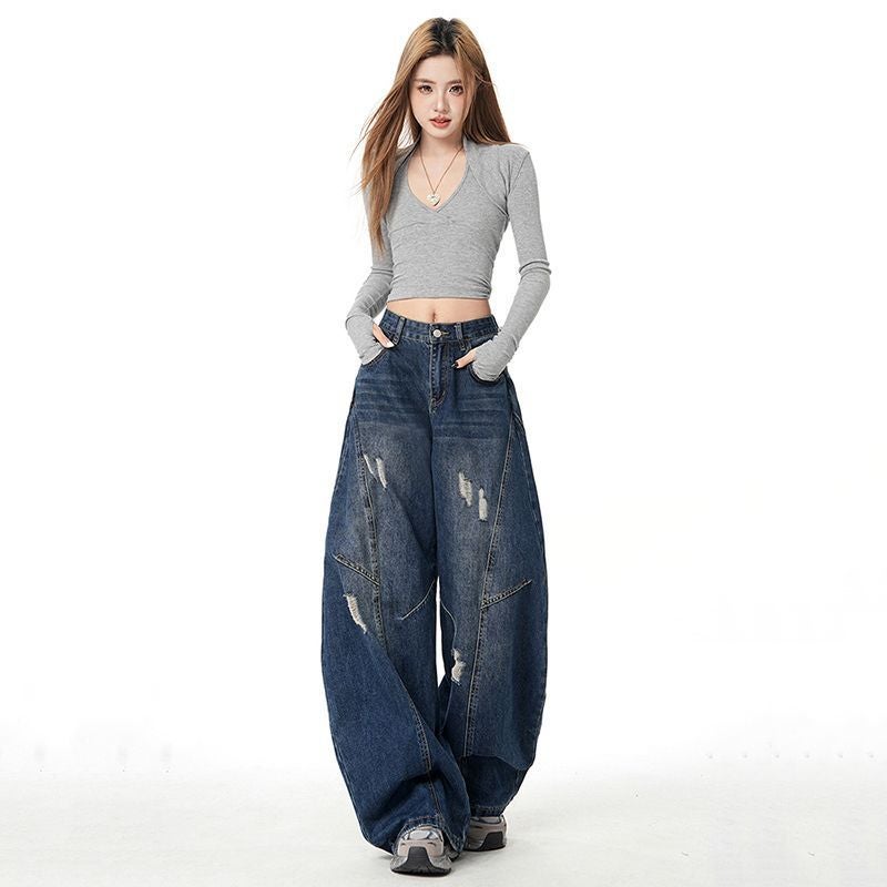 Unisex Casual Daily Denim Jeans - Image 4