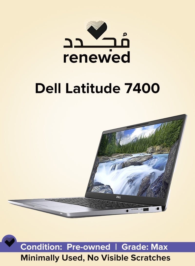 ديل مجدد - لابتوب لاتيتيود 7400 بشاشة تعمل باللمس FHD مقاس 14 بوصة، مع معالج كور i5-8365U/رباعي النواة/الجيل الثامن/ذاكرة RAM سعة 16 جيجابايت/قرص SSD سعة 256 جيجابايت/رسومات إنتل UHD/ويندوز 11 برو - Image 1