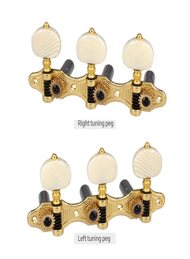2 Planks Classical Guitar Tuning Peg Acoustic Guitar Tuners 1:18 Tuning Key 3 Left 3 Right Guitars Knobs Replacement - Image 5