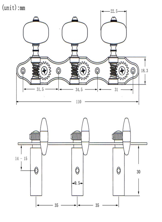 2 Planks Classical Guitar Tuning Peg Acoustic Guitar Tuners 1:18 Tuning Key 3 Left 3 Right Guitars Knobs Replacement - Image 4