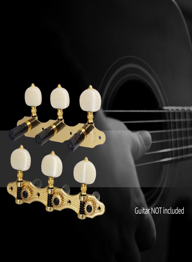 2 Planks Classical Guitar Tuning Peg Acoustic Guitar Tuners 1:18 Tuning Key 3 Left 3 Right Guitars Knobs Replacement - Image 3