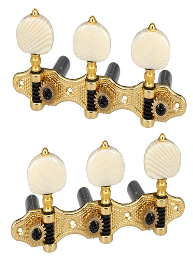 2 Planks Classical Guitar Tuning Peg Acoustic Guitar Tuners 1:18 Tuning Key 3 Left 3 Right Guitars Knobs Replacement - Image 1