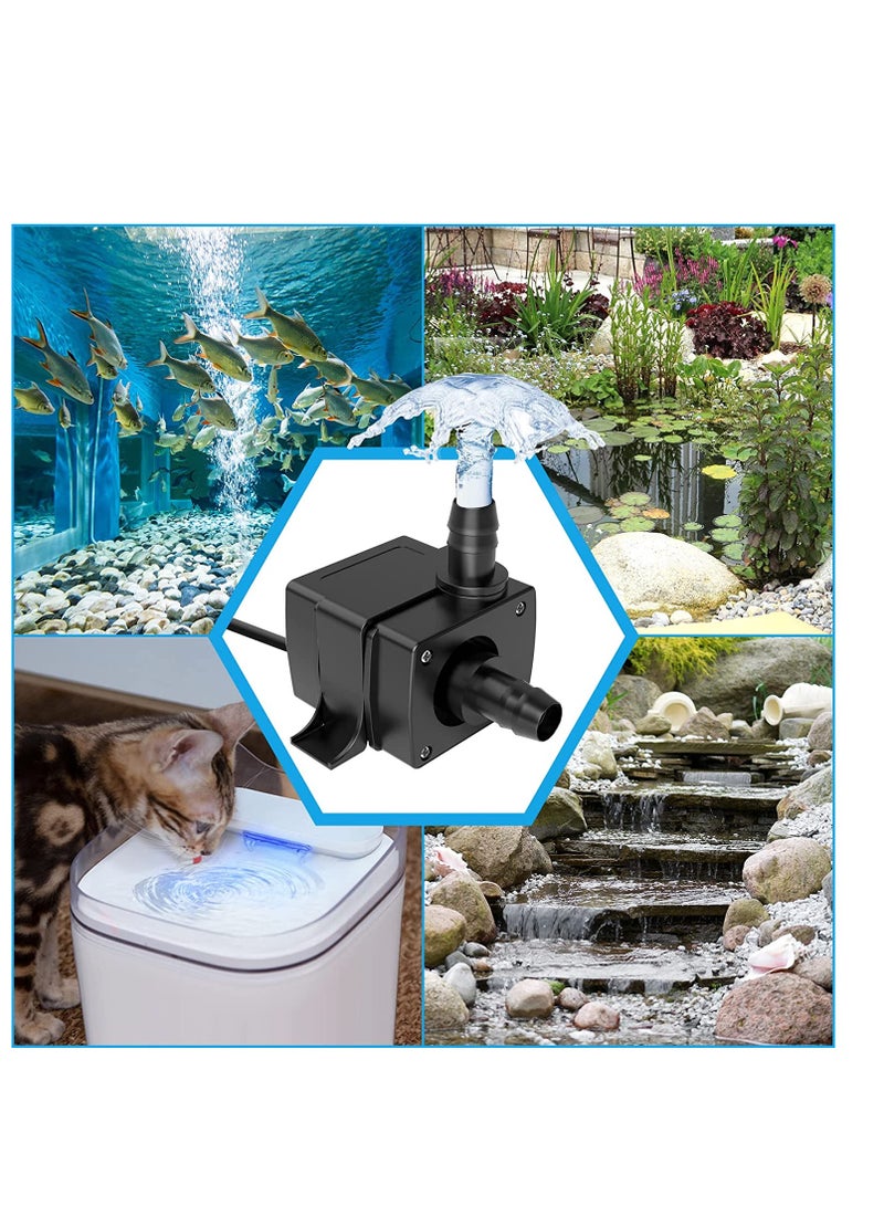 SYOSI Mini Submersible Water Pump Quiet USB Fountain Pump Electric Brushless Fountain Pump Powerful Water Pumps for Aquarium Fish Tank Pond Fountain Hydroponics USB Mini Pump - Image 2