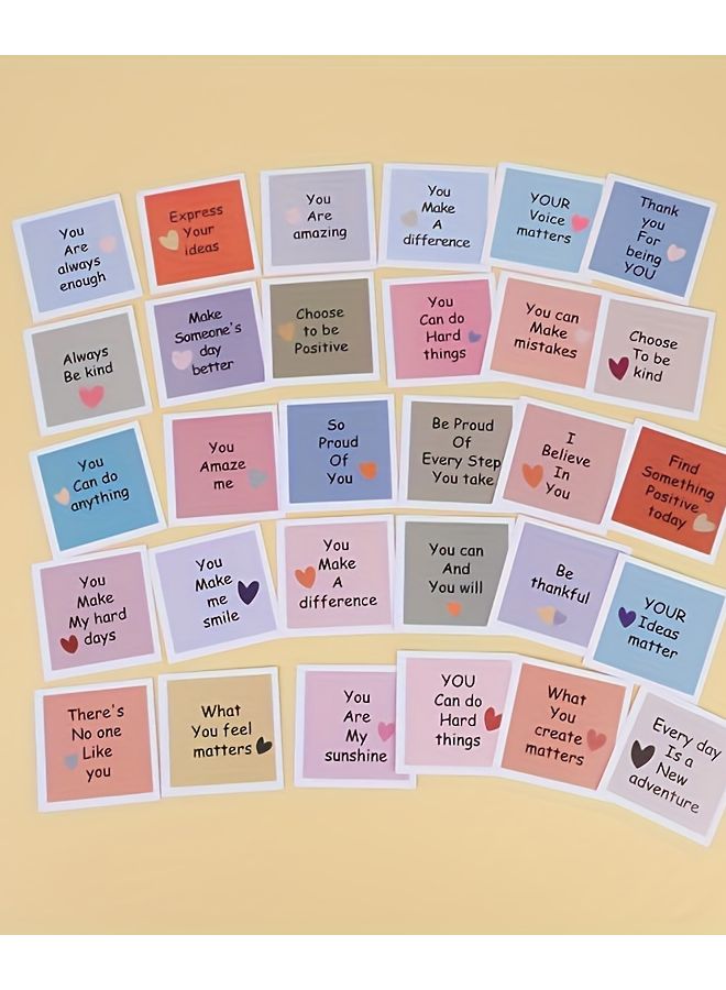 30 قطعة من بطاقات الهدايا التشجيعية الصغيرة مع رسائل تحفيزية لجميع المناسبات - Image 1