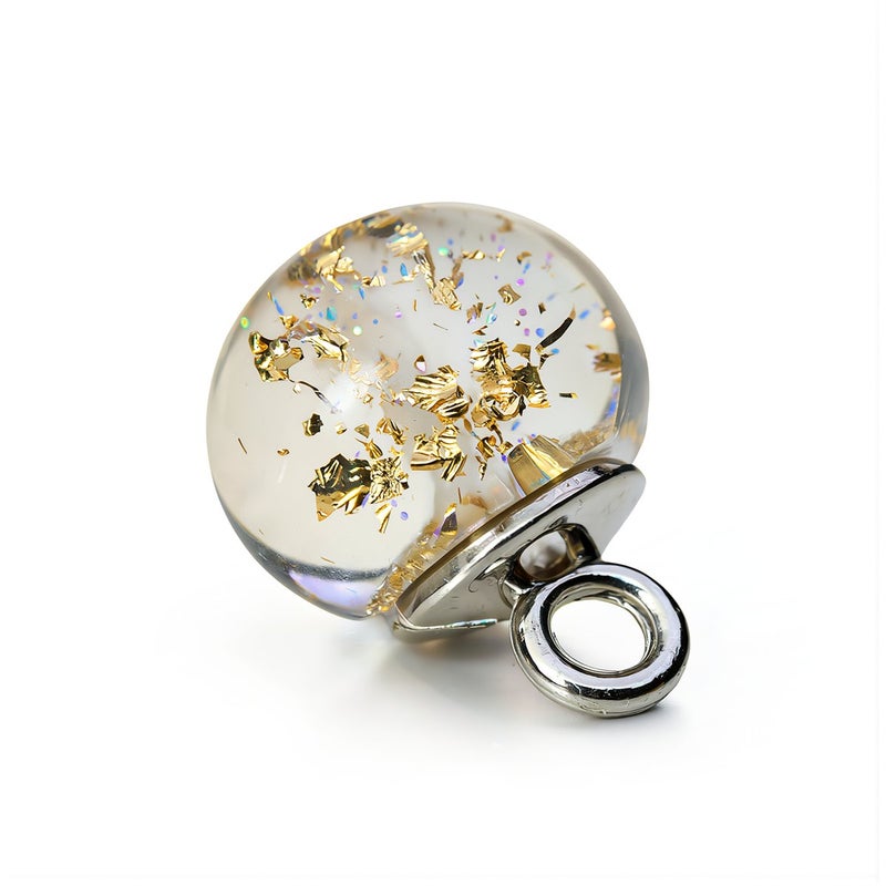 Large Sewing Eye Glass Gold Buttons No Snag No Rust for Hanfu Qipao - Image 3
