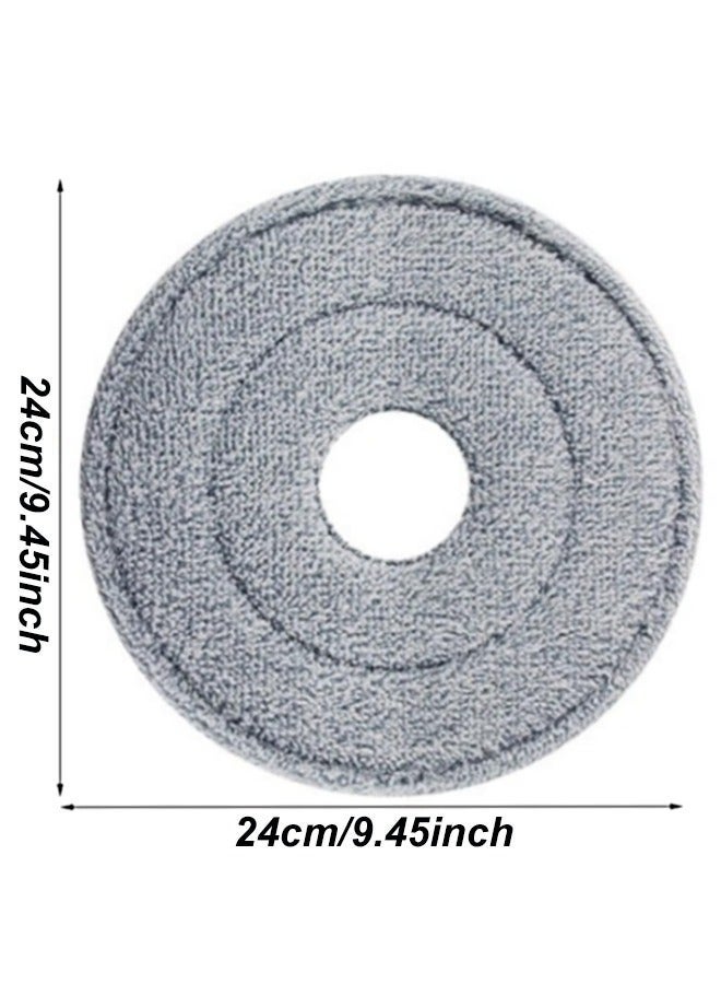 3Pcs Cotton Mop Head Refill, Washable Round Mop Pads for Cleaning Compatible with Hardwood Tile and Marble Floors, Soft Microfiber Material（Round） - Image 3