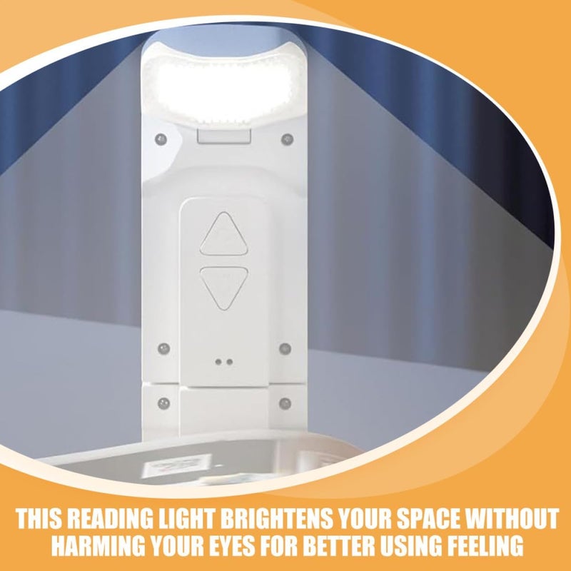 ULTECHNOVO مصباح قراءة قابل للشبك، مصباح LED يعتني بالعين، قابل لإعادة الشحن عبر USB، مع ثلاثة أوضاع قابلة للتعتيم، مصباح قراءة محمول بجانب السرير للدراسة الليلية والسفر - Image 4