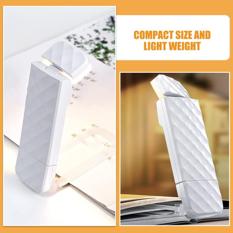 ULTECHNOVO مصباح قراءة قابل للشبك، مصباح LED يعتني بالعين، قابل لإعادة الشحن عبر USB، مع ثلاثة أوضاع قابلة للتعتيم، مصباح قراءة محمول بجانب السرير للدراسة الليلية والسفر - Image 3