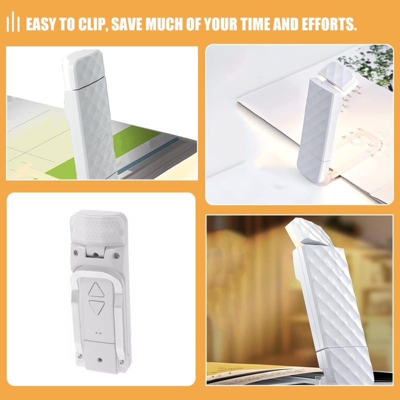 ULTECHNOVO مصباح قراءة قابل للشبك، مصباح LED يعتني بالعين، قابل لإعادة الشحن عبر USB، مع ثلاثة أوضاع قابلة للتعتيم، مصباح قراءة محمول بجانب السرير للدراسة الليلية والسفر - Image 5