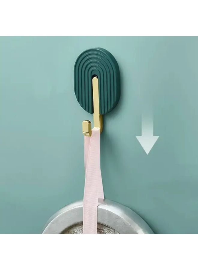 4Pcs Orange Self Adhesive Hooks Heavy Duty No Drill Wall Mounted Towel Rack Holder - Image 5