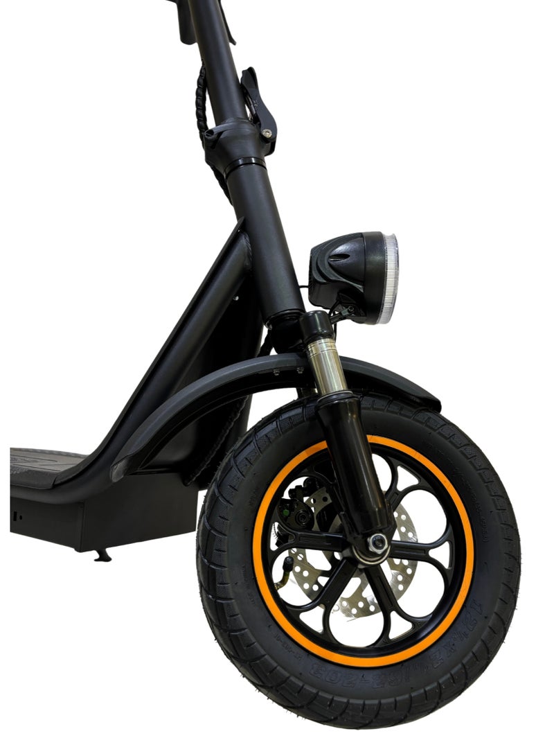 إيرو أيرو X12 سكوتر كهربائي مزود بكرسي, 500 واط, بطارية ليثيوم, سله أماميه, كرسي خلفي, ضمان سنة - Image 4