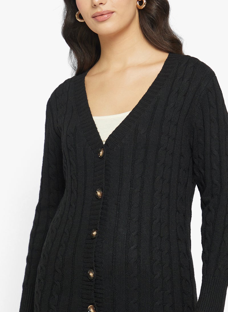 جينجر كارديجان طويل محبوك بأزرار - Image 3