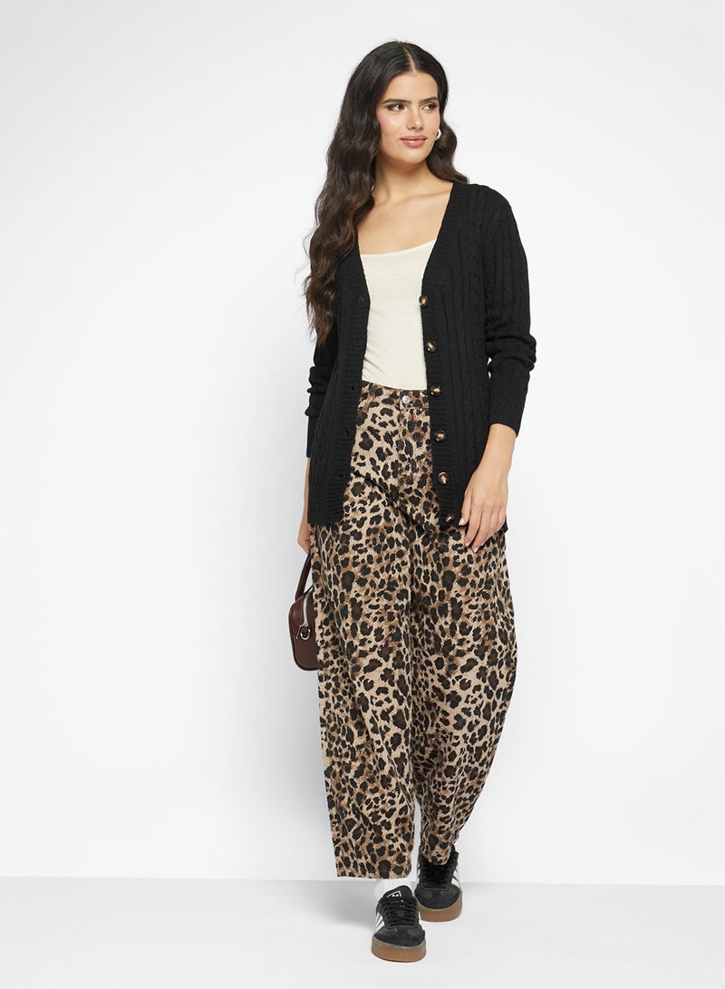 Ginger Longline Knitted Button Up Cardigan - Image 4