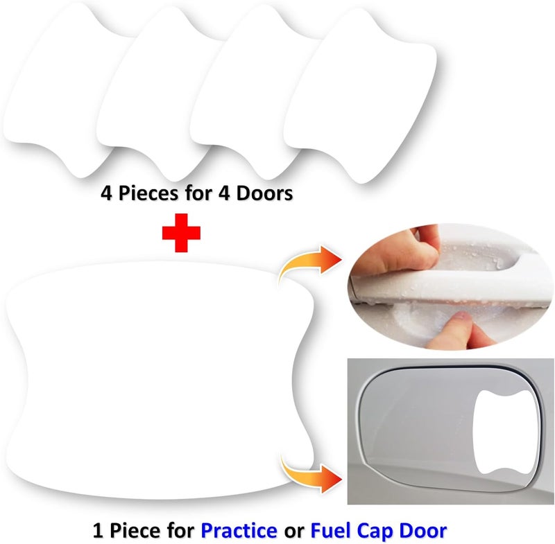 QLim [3M]-5pcs(Pro) Customized Car Door Handle Cup Protector Made with 3M Paint Protection Film Pro Series, Clear(Transparent), Anti Scratch, Universal Fit for Most Cars (Clear Pro/5pcs) Integrated practical design - Image 4