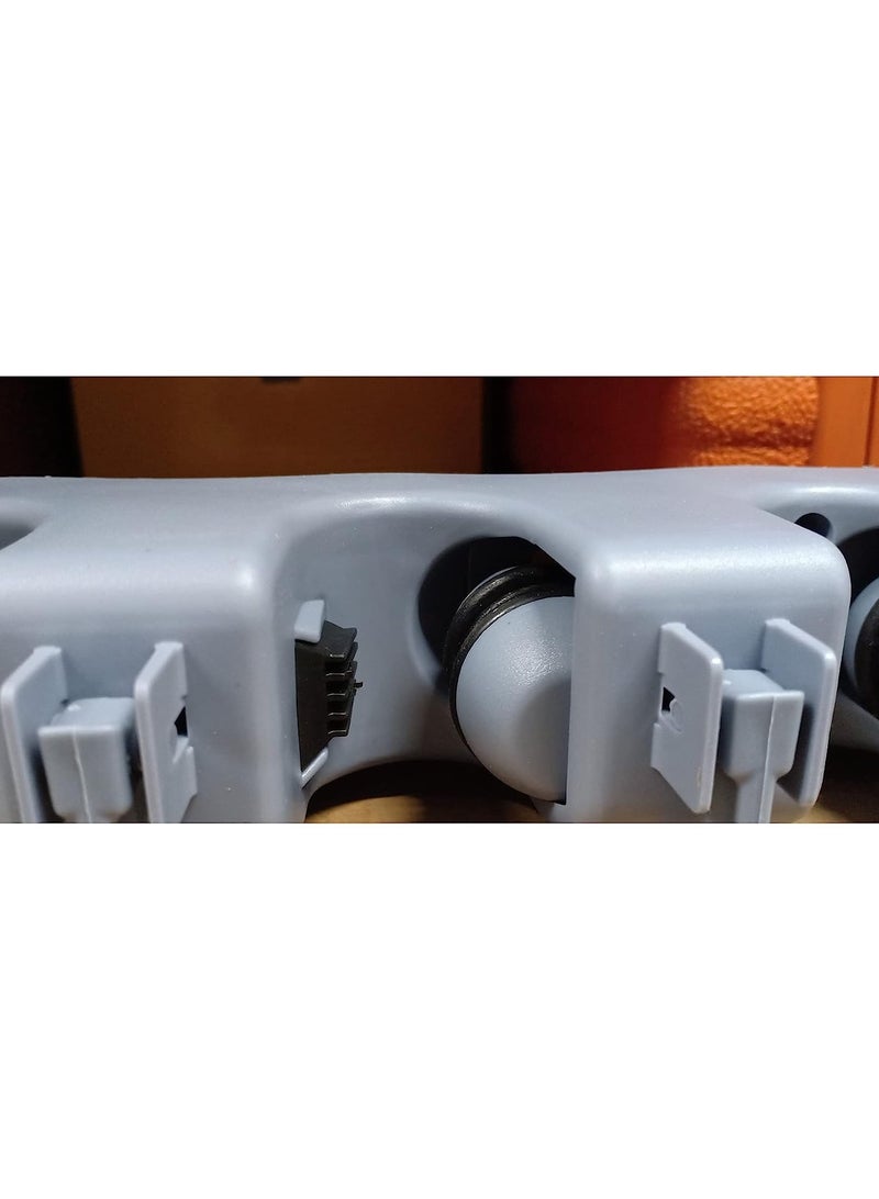 ELTRAZONE Mop And Broom Tool Holder Organizer, T56 Multipurpose Wall Mounted Non Slide Storage Hooks Racks And Towels, Keys, Tools Hanger Include Screws For Indoor, Kitchen Garden, Bathroom And Garage - Image 3