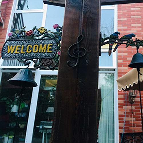 Hdtyyln 2 Pack Decorative Wall Hook, Music Note Wall Hooks, Black Cast Iron Single Hook for Home Kitchen Outdoor Garden Hanging Clothes Caps Bags Coats Daily Tools Planter, 6.3"X2.75" - Image 3