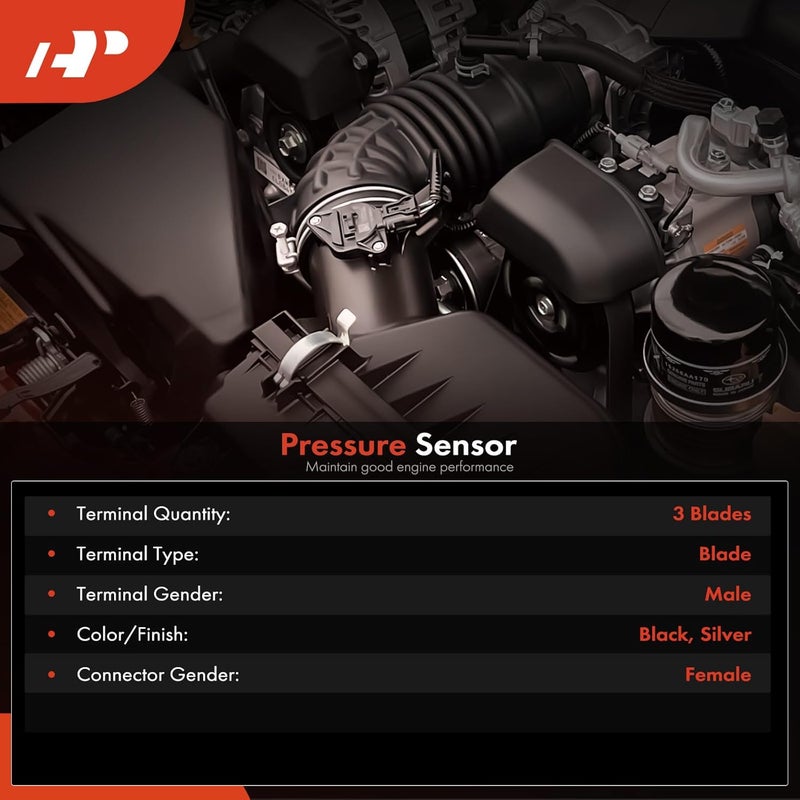 A-Premium Fuel Rail High Pressure Sensor [3 Pins] for Chevrolet, Nissan, Mitsubishi, Isuzu & Hitachi Models - Image 2