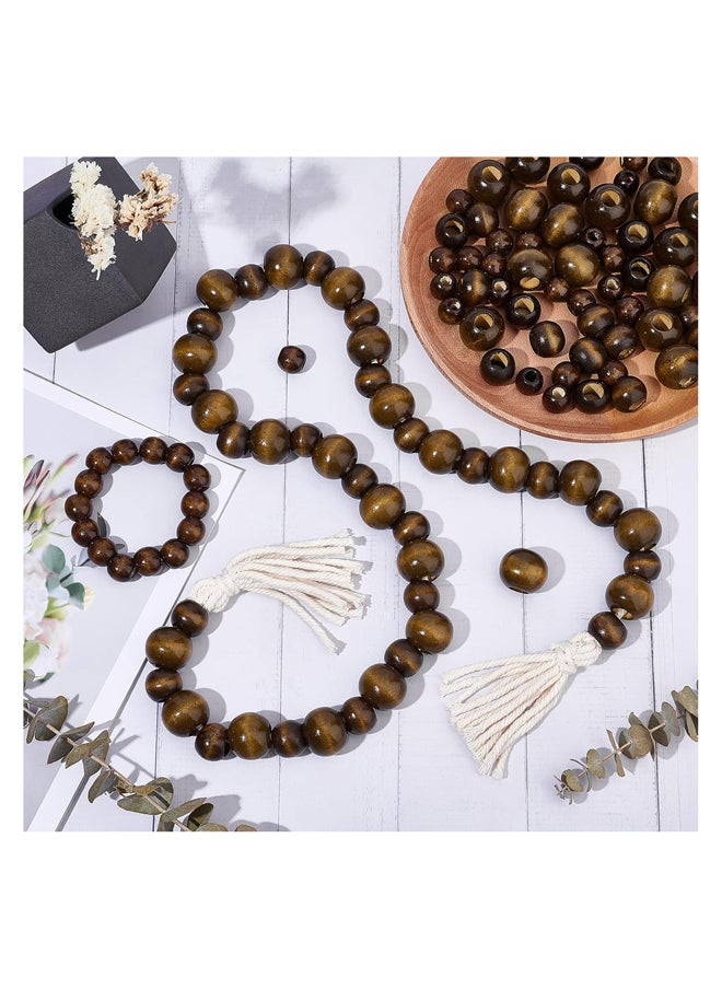 Generic - Natural Wooden Beads 5.5/10mm Big Hole Wooden Beads 3 Sizes for Jewelry Making - Image 1