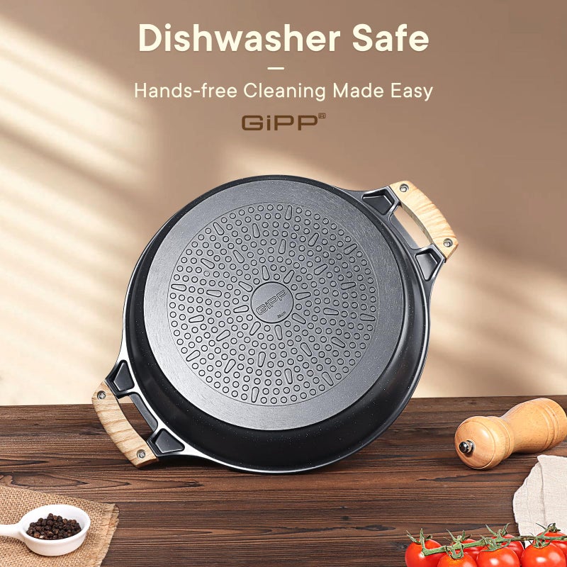 GiPP 6QT Nonstick Stock Pot with Lid Soup Pot,12.6 Inch Non Toxic Stockpot for Cooking,Stew Pot with Nonstick Ceramic Coating,Non Stick Cooking Pot Compatible with All Stoves,PFAS/PTFE/PFOA Free,Gray - Image 5