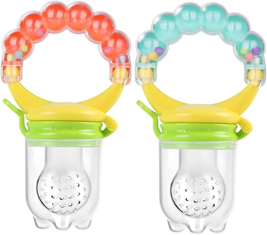 Lemacyh Baby Fresh Fruit Feeder Pacifier, 2 Pcs Food Feeder, Handgrip ...