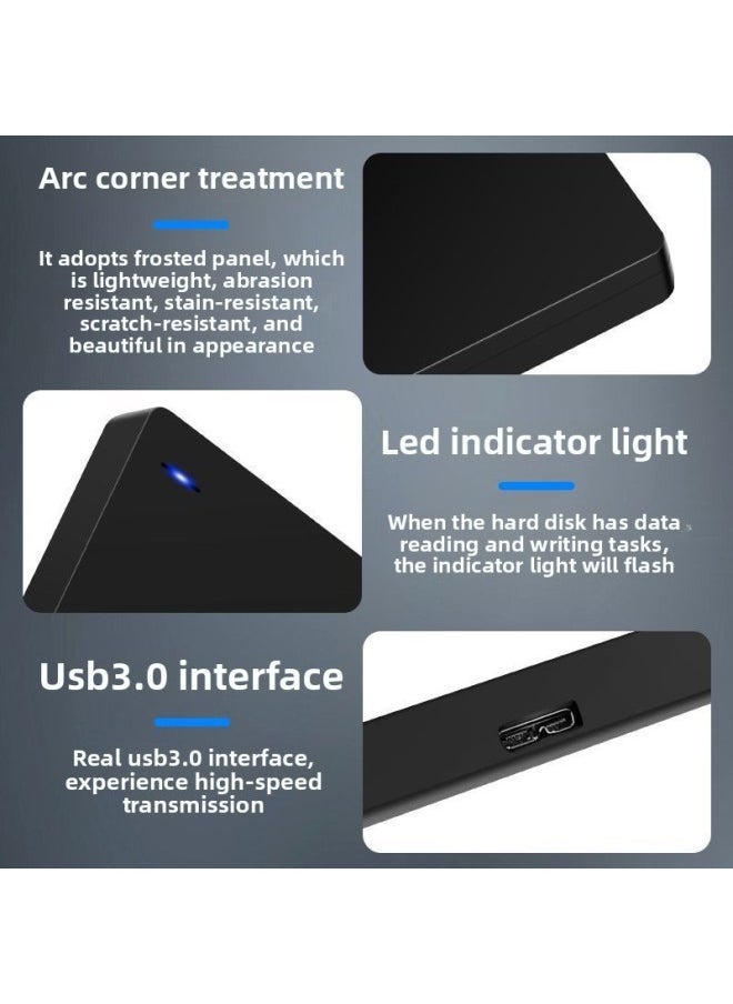 2.5 Inch 250g Mobile Hard Disk 1tb High-speed Transmission 320g Secure Encryption External Mobile Phone Photo Backup Wholesale-Capacity:Classic Black + [free Storage Bag]-Interface:250g (high Speed Usb3.0) Three-year Warranty