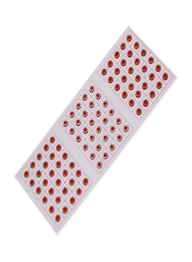 فاما ملصقات بيندي من فاما فاشنز ستون لال بيندي بيندي بيندي كريستال ذهبي أحمر للفتيات والسيدات (مقاس 6 مم - 60 بيندي حجر أحمر) - Image 1