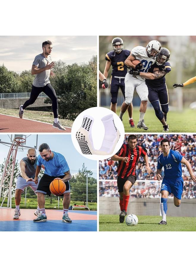 كوفوز جوارب كرة قدم KOWVOWZ 5 أزواج مع وسادات قبضة، جوارب رياضية لكرة القدم وكرة السلة غير قابلة للانزلاق، جوارب كرة قدم مضادة للانزلاق للرجال والنساء في رياضات كرة القدم وكرة السلة - Image 5