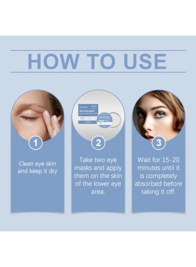 إيلهو لصقات العين البيولوجية بالكولاجين - 30 زوجًا | لصقات تحت العين للهالات السوداء، الانتفاخ، والخطوط الدقيقة | مع كولاجين نباتي، حمض الهيالورونيك، نياسيناميد، فيتامين E | مرطبة، مضادة للشيخوخة | العناية بالبشرة الكورية - Image 5