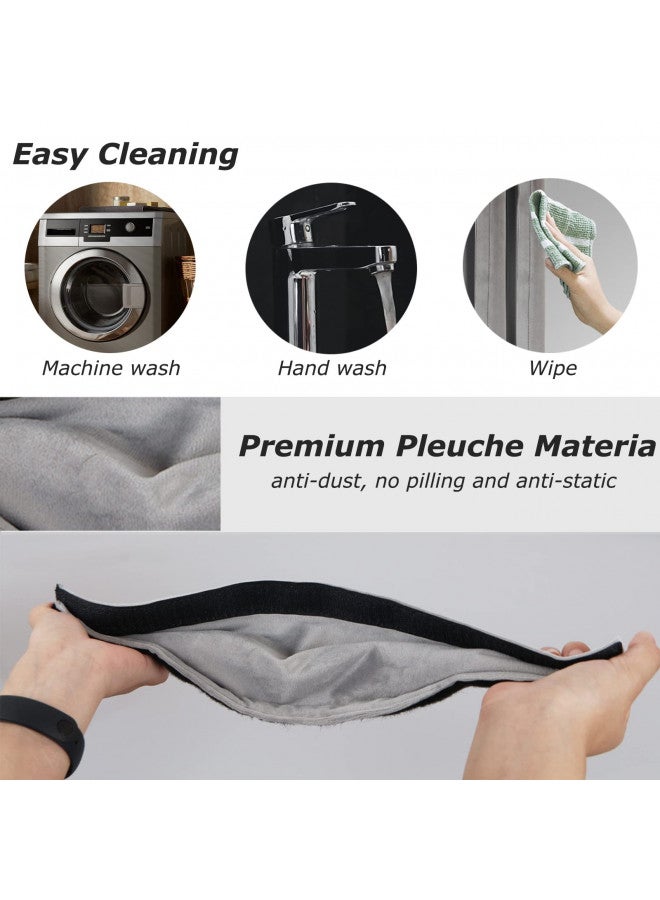 Daixers 3PCS Refrigerator Door Handle Covers Kitchen Decor Keep Appliance Clean Anti-Static Stains for Fridge Dishwashers Velvet (Grey) - Image 4