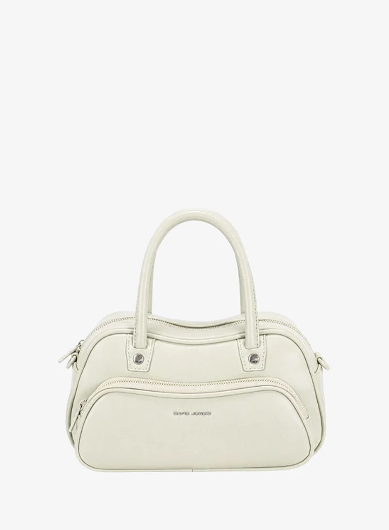 David Jones unique chic handbag for women model CM8288| Faux leather formal and event handbag with external pocket | Structured evening spacious handbag