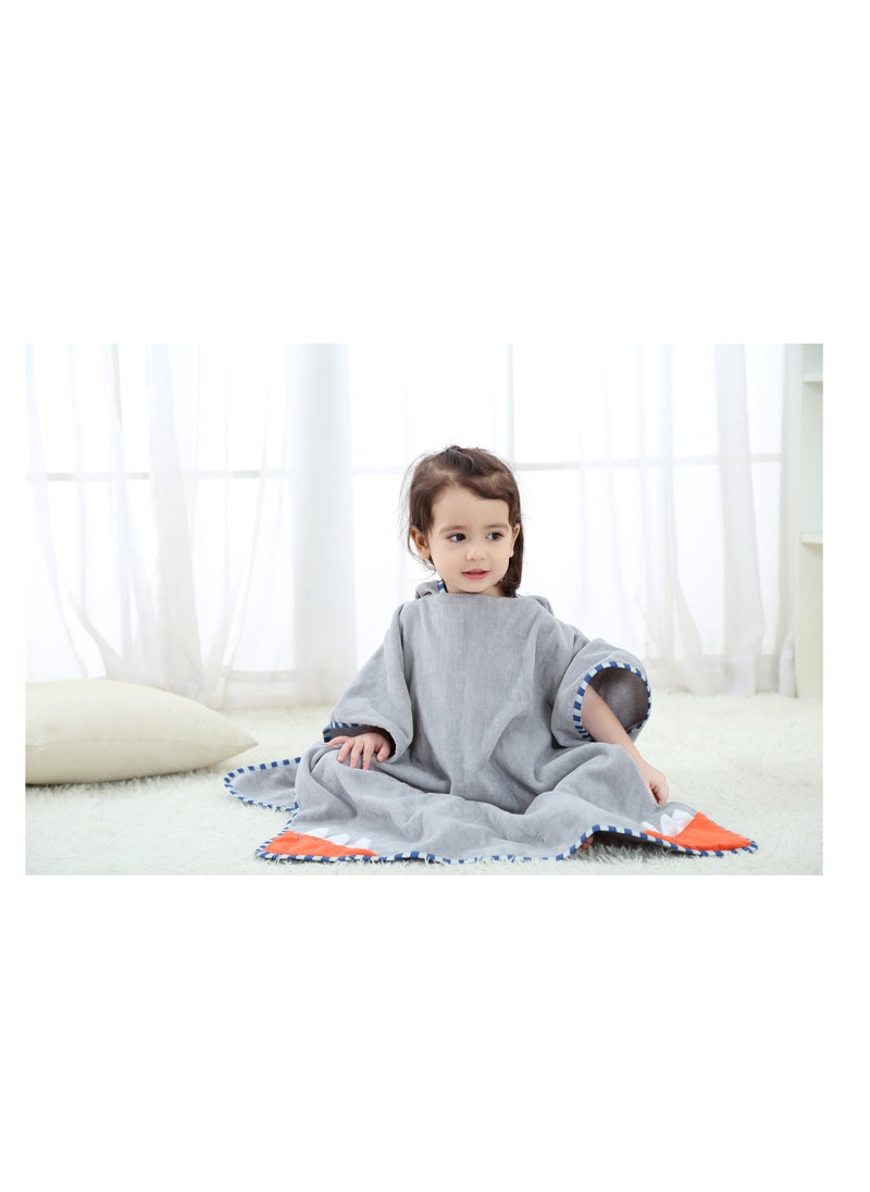 UOTOPO Animal Design kids Hooded Bathrobe Beach towel for Baby and Toddler 100% soft Cotton Towelling Bath Towel Swimming Changing Robe for Boys Girls 0-7 Years  - Image 5
