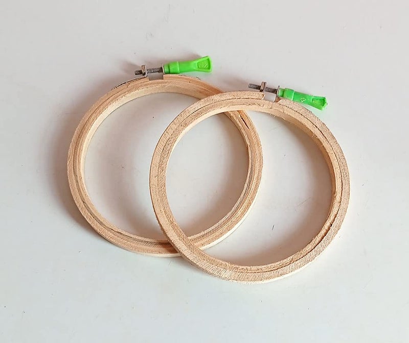 Wooden Embroidery Hoop Ring Frame 2 Pcs 8 inch  - Image 5