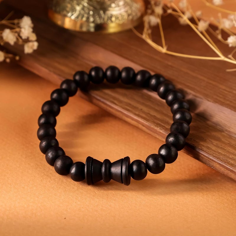 Divine Hindu Karungali Bracelet - Lab Tested Ebony Wood Stretchable Bracelet for Spiritual Protection and Meditation - Image 2