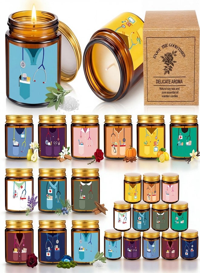 Zopeal 12 Pack Nurse Graduation Gifts Scented Candles Set, Nurses Week Gifts, 3.5oz Soy Wax Scented Candles, Thank You Favors for Nurses, Nursing Graduation, Retirement & Birthday(Classic) - Image 1