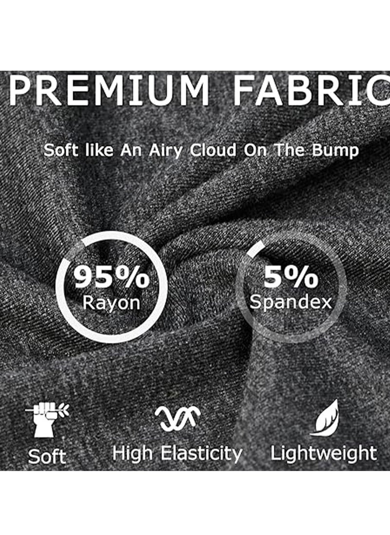 Generic - Womens Maternity Shorts, Women's Maternity Yoga Shorts, Over The Belly Active Comfy, Biker Workout Athletic Shorts, Made of 90% Polyester and 10% Spandex, Lightweight & Quick-Drying (Black) - Image 1