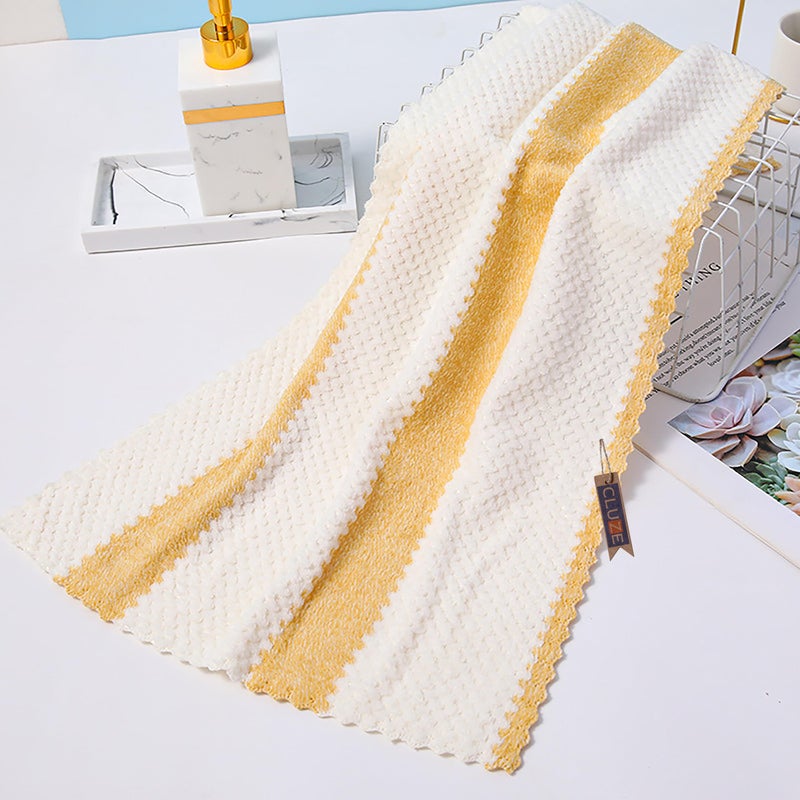 CLUZE Microfiber Face Towel Set, Super Soft Quick Drying Workout Sweat Towels, Hanging and Absorbent Hand Towel for Gym, Bathroom, Travel 35x75 cm (Pack of 5) - Image 5