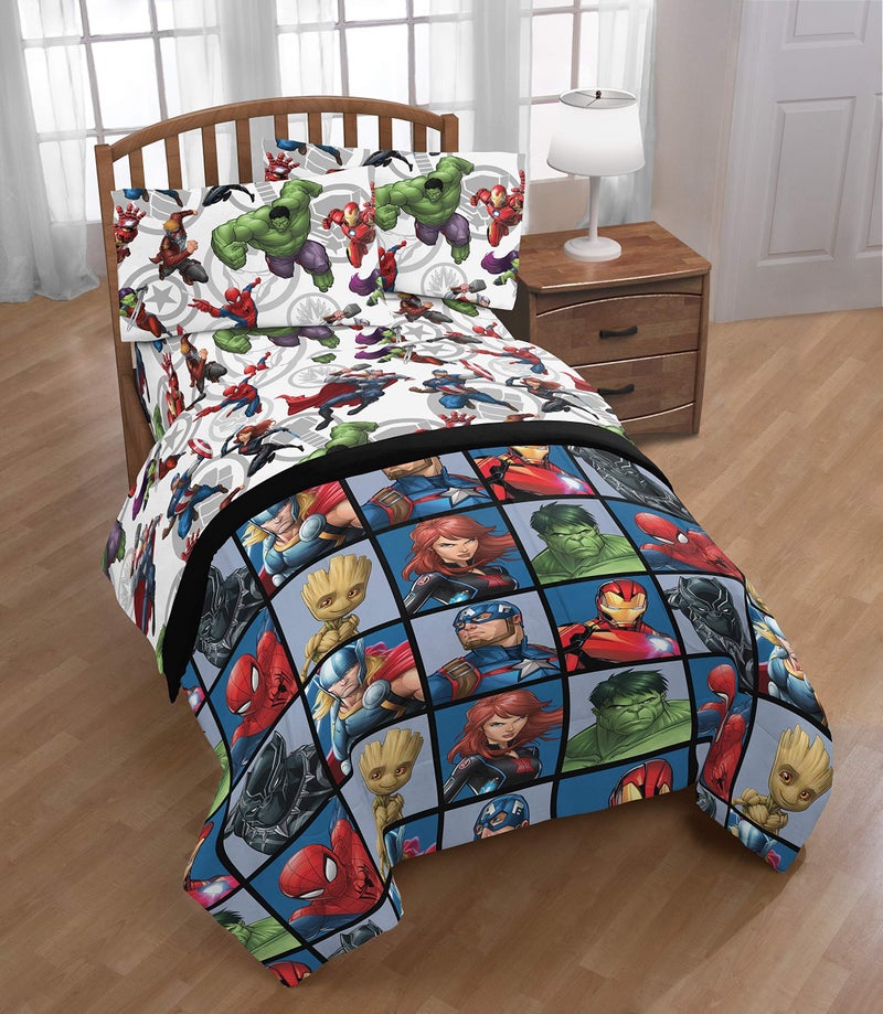 Jay Franco Marvel Avengers Team 5 Piece Full Bed Set - Includes Comforter & Sheet Set - Super Soft Fade Resistant Polyester - (Official Marvel Product) - Image 5