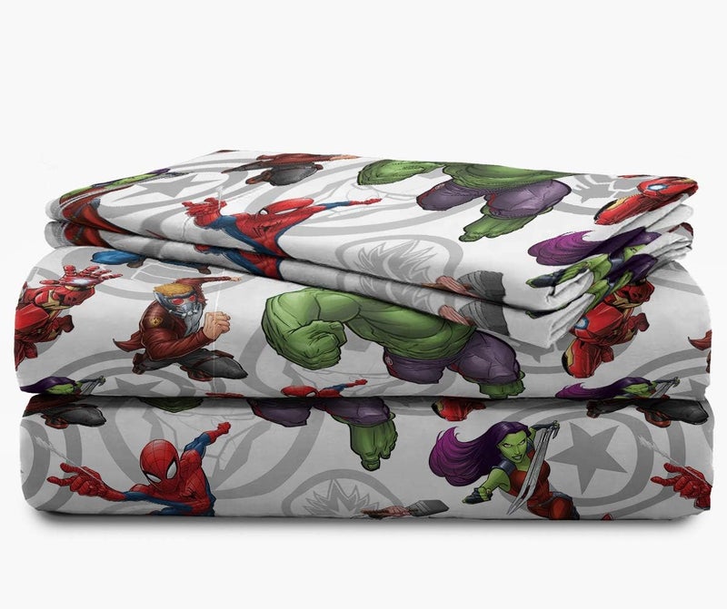 Jay Franco Marvel Avengers Team 5 Piece Full Bed Set - Includes Comforter & Sheet Set - Super Soft Fade Resistant Polyester - (Official Marvel Product) - Image 3