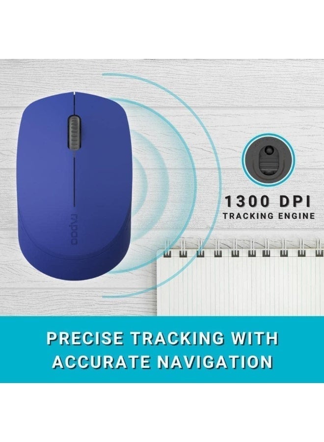 M100 Silent Multi-Mode Wireless Mouse – Blue - Image 3