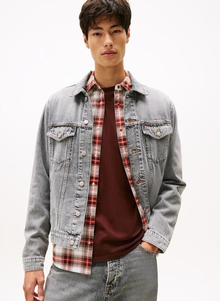 تومي جينز جاكيت جينز رايان بشعار خلفي - Image 1