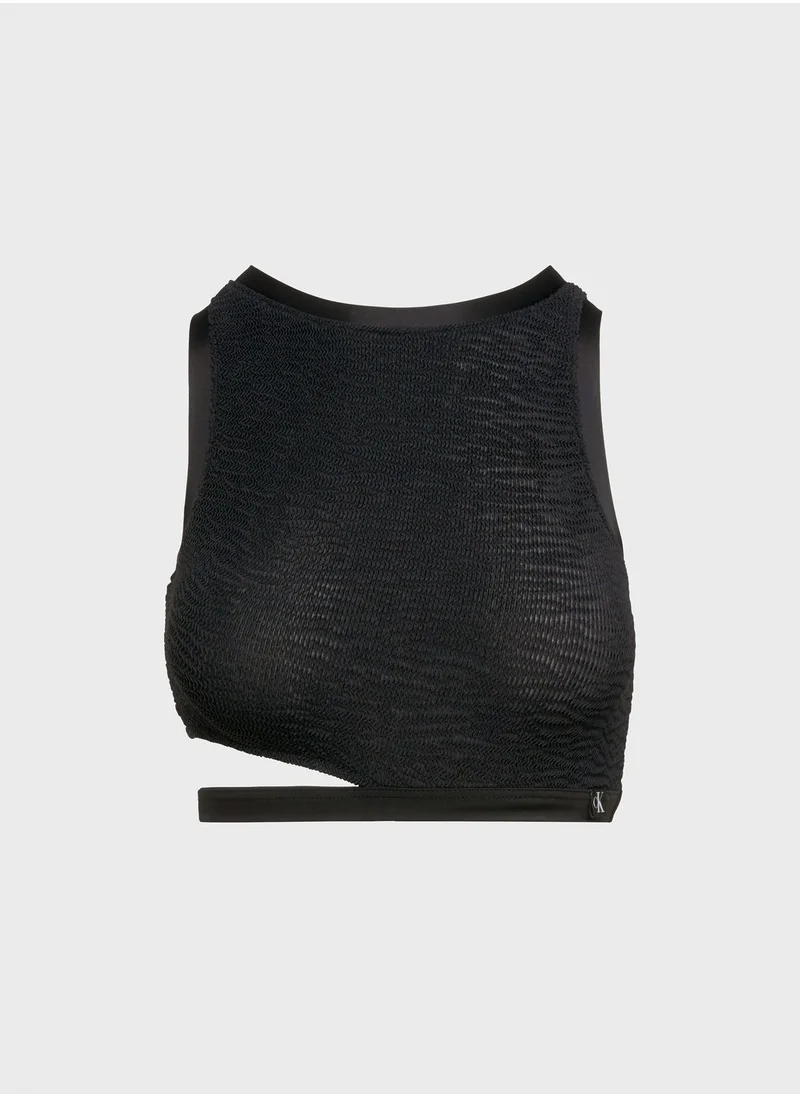 CALVIN KLEIN Knitted Cut Out Bikini Top