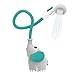 Yookidoo Baby Bath Shower Head Elephant Water Pump with Trunk Spout Sprayer Rinser Dual Knob Flow Control Bath Time Essential for Newborns Tub or Sink Forest Green - Image 3