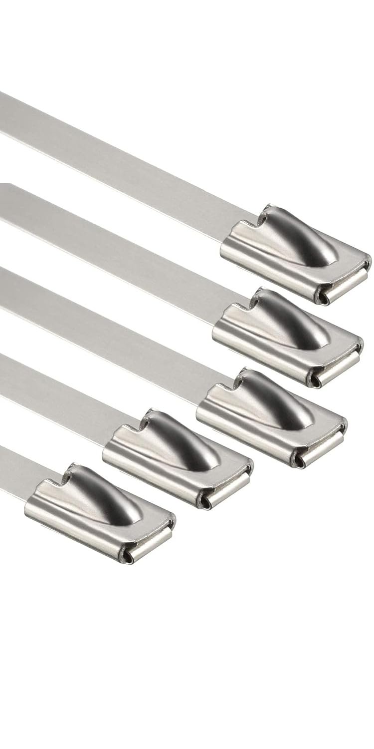 ADD GEAR Stainless Steel 316 SelfLocking Cable Zip Ties Exhaust Wrap MultiPurpose DIY Locking Cable Metal Zip Ties 500 mm 20 inches 20 - Image 3