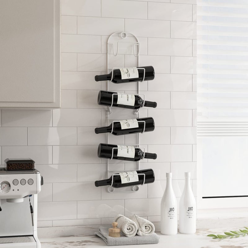 SODUKU Towel Racks for Bathroom Wall Mounted Metal Wine Rack Towel Shelf Towel Holder for Bath White - Image 4