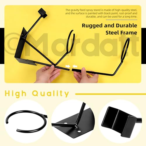 Mardatt 52Pcs Gravity Feed Gun Holder Stand, Cone Paint Strainers & Silicone Funnel Kit, Spray Gun Holder, Paint Filter Strainer and Cone Shaped Nylon Mesh Funnel Set for Car Paint Furniture Wood - Image 4