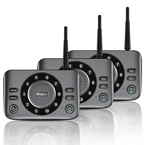 Wuloo Hands-Free Two Way Intercoms Wireless for Home Business, Wuloo Upgrade Audio Intercom System for Elderly, Full Duplex Room to Room Intercom with 5280 ft Range Clear Sound Anti-Interference, 3-Pack - Image 1