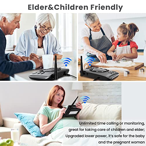 Wuloo Hands-Free Two Way Intercoms Wireless for Home Business, Wuloo Upgrade Audio Intercom System for Elderly, Full Duplex Room to Room Intercom with 5280 ft Range Clear Sound Anti-Interference, 3-Pack - Image 3