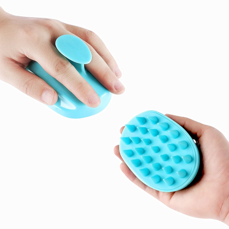 Sosoon Scalp Massager Shampoo Brush, Hair Scalp Scrubber Shower Hair Brush Head Massager for Stress Relax Hair Growth, Dandruff Brush Scalp Exfoliator for Women Men Kids Pets, Blue - Image 4