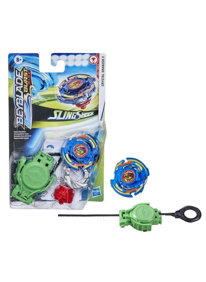 BeyBlade - Burst Rise Slingshock Crystal Dranzer F Starter Pack Rightspin Battling Top Toy And Rightleftspin Launcher Ages 8 And Up - Image 1