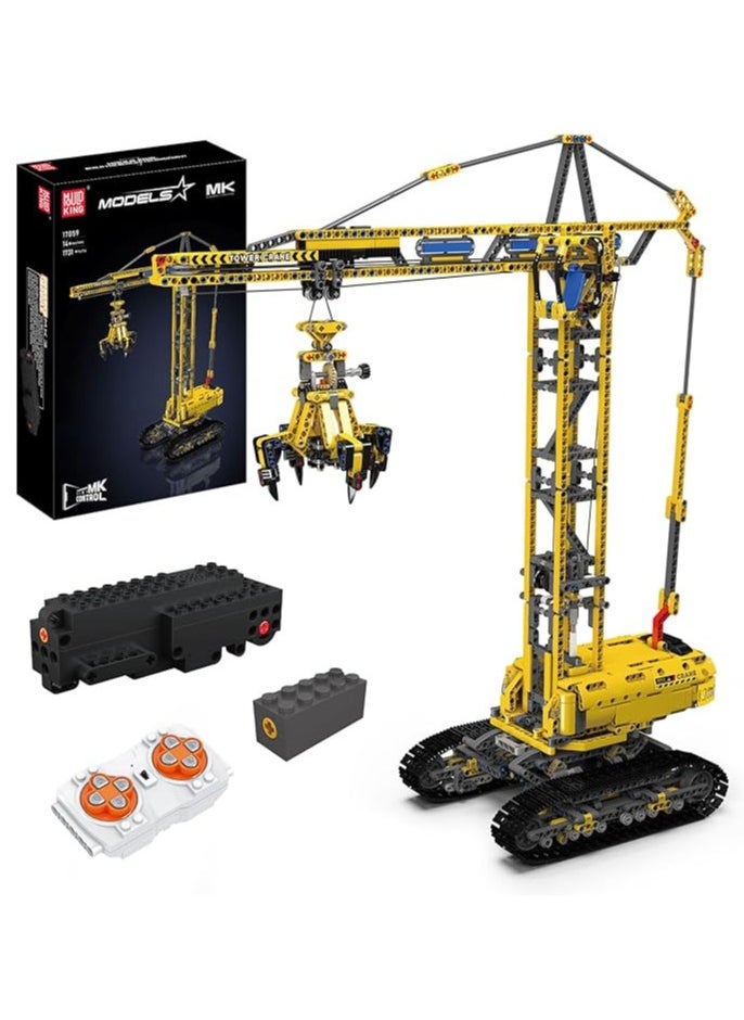 mould king 17059 Technology Tower Crane Fixture Building Blocks Kit,APP Remote Control Crane Toys, Educational Heavy Crane Model Blocks Set with Motor, Toy Gifts for Boys & Girls  - Image 1
